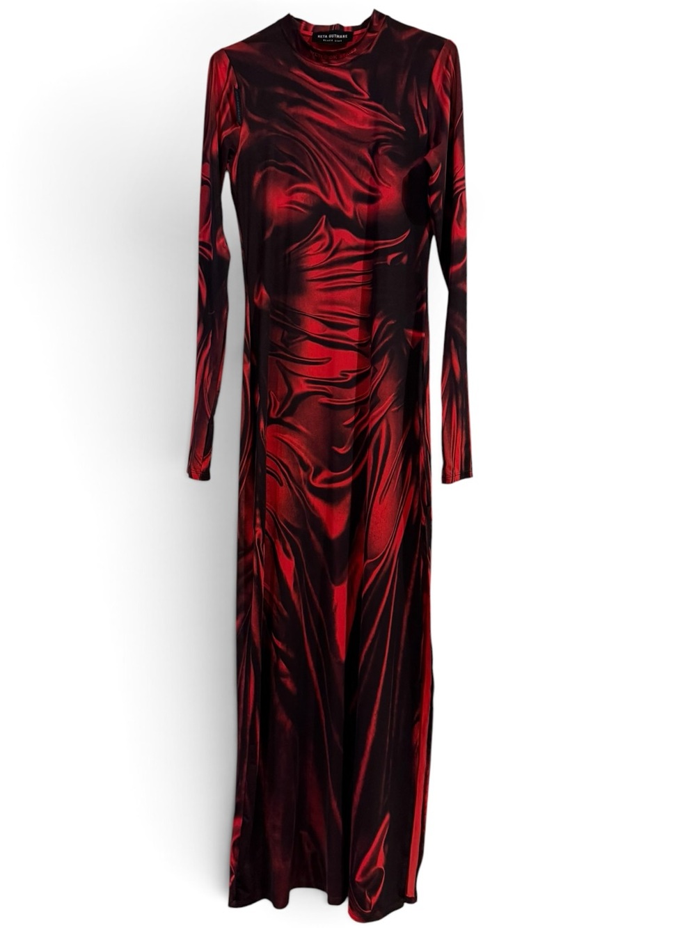 KETA GUTMANE Red Wetlook Maxi Dress - Picture 6 of 7
